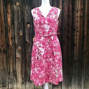 Talbots lush linen floral dress